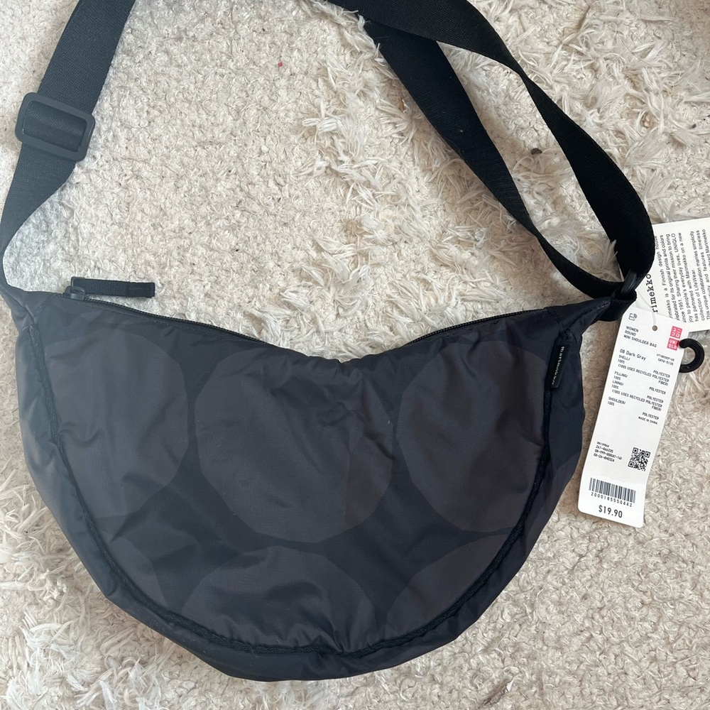 Uniqlo x Marimekko Dark Grey Over Shoulder Bag NWT
